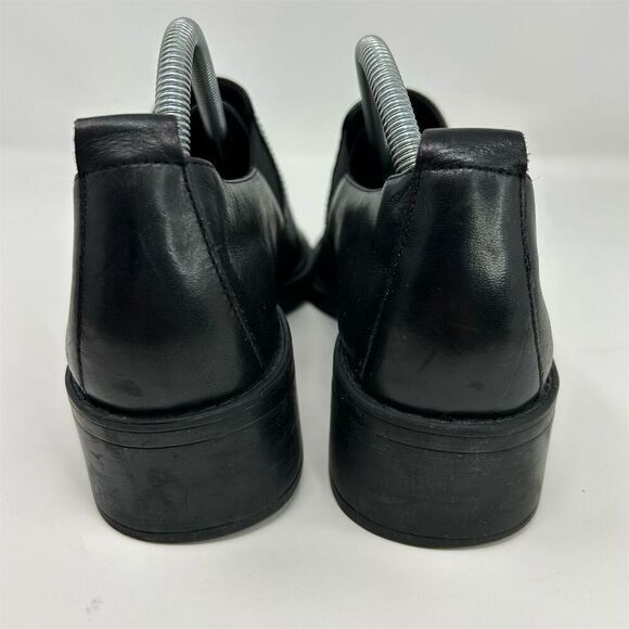 Aerosoles Women's Classic Black Leather Slip-On Heeled Loafers Size 10 Wide - Picture 8 of 14